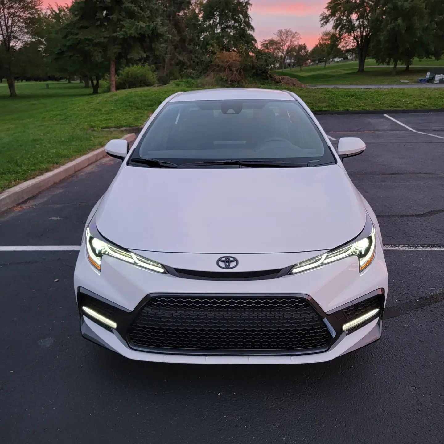 White Toyota Corolla sedan